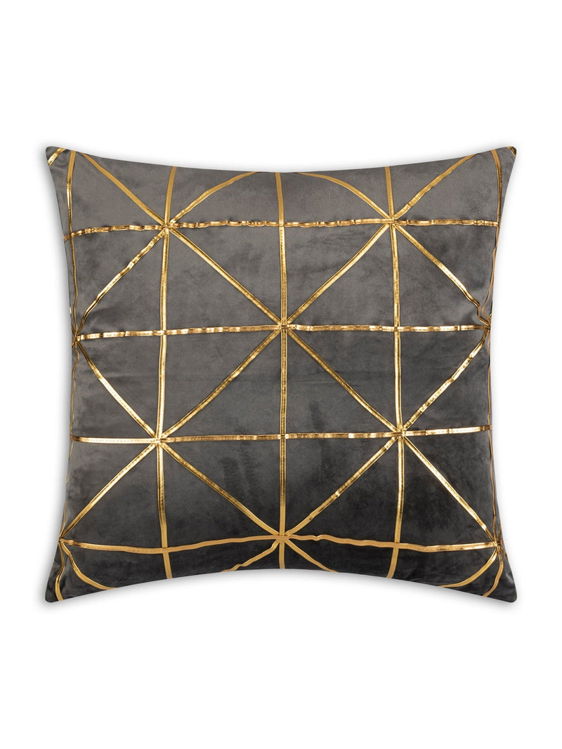 Sera Charcoal Gold Pillow - 20" x 20"