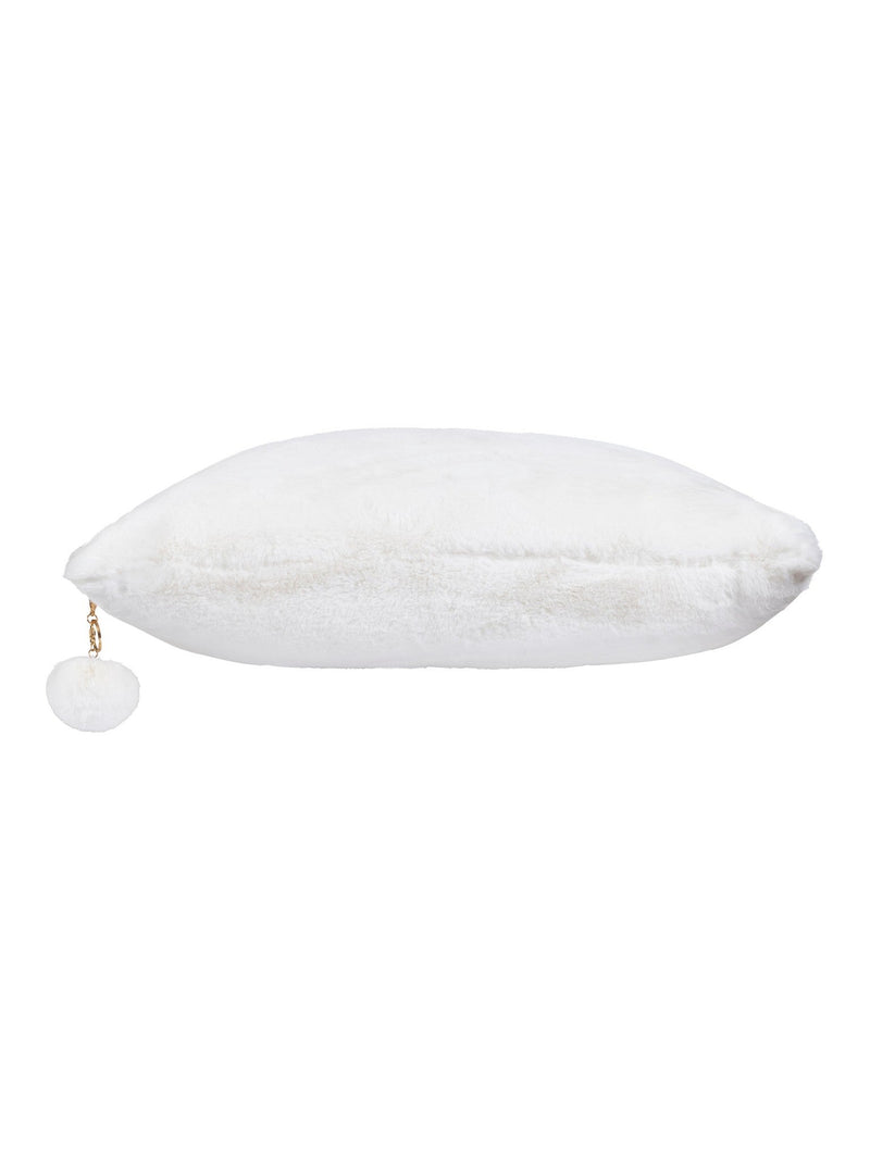 Snow - Ivory Faux Fur Pillow - 26" x 26"-Inspire Me! Home Decor
