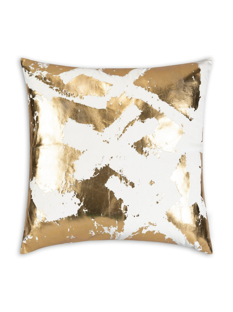 Zara Ivory Gold Pillow - 22" x 22"