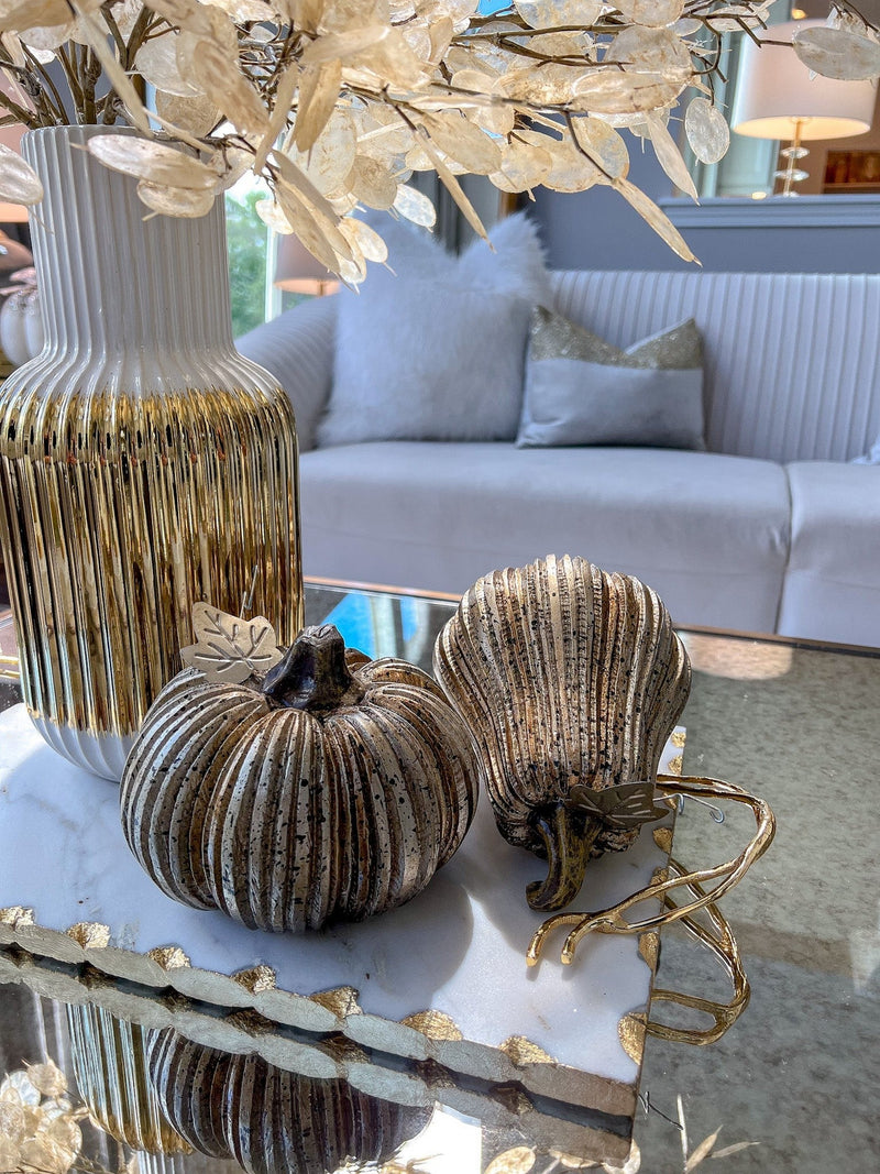 Resin Bronze and Gold Fall Decor (2 Styles)