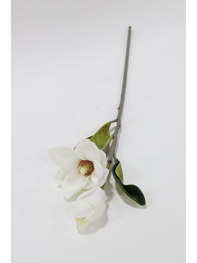 White Real Touch Magnolia Stem-Inspire Me! Home Decor
