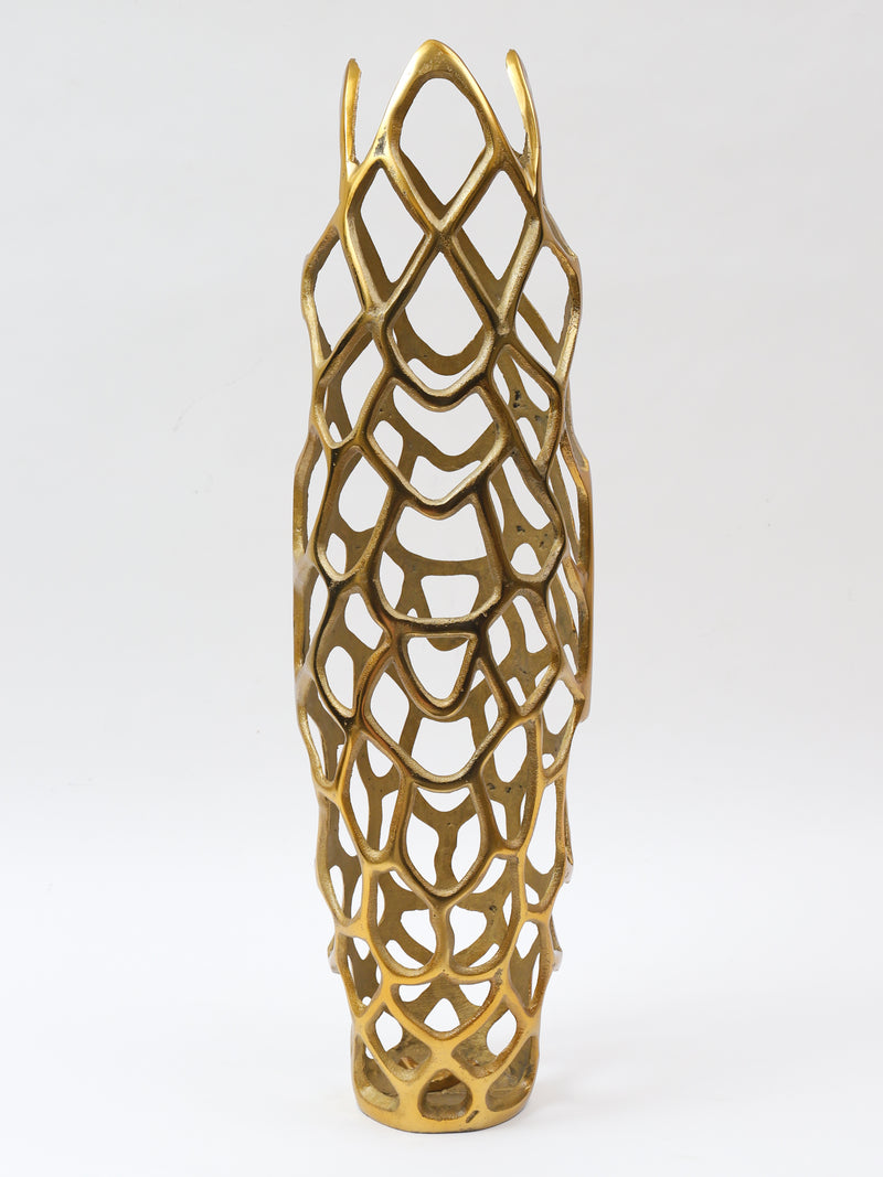Gold Contemporary Floor Vase-Inspire Me! Home Decor