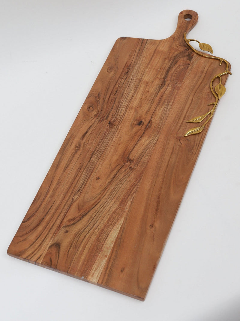 Large Wood Charcuterie Board Leaf Design (2 Styles)-Inspire Me! Home Decor