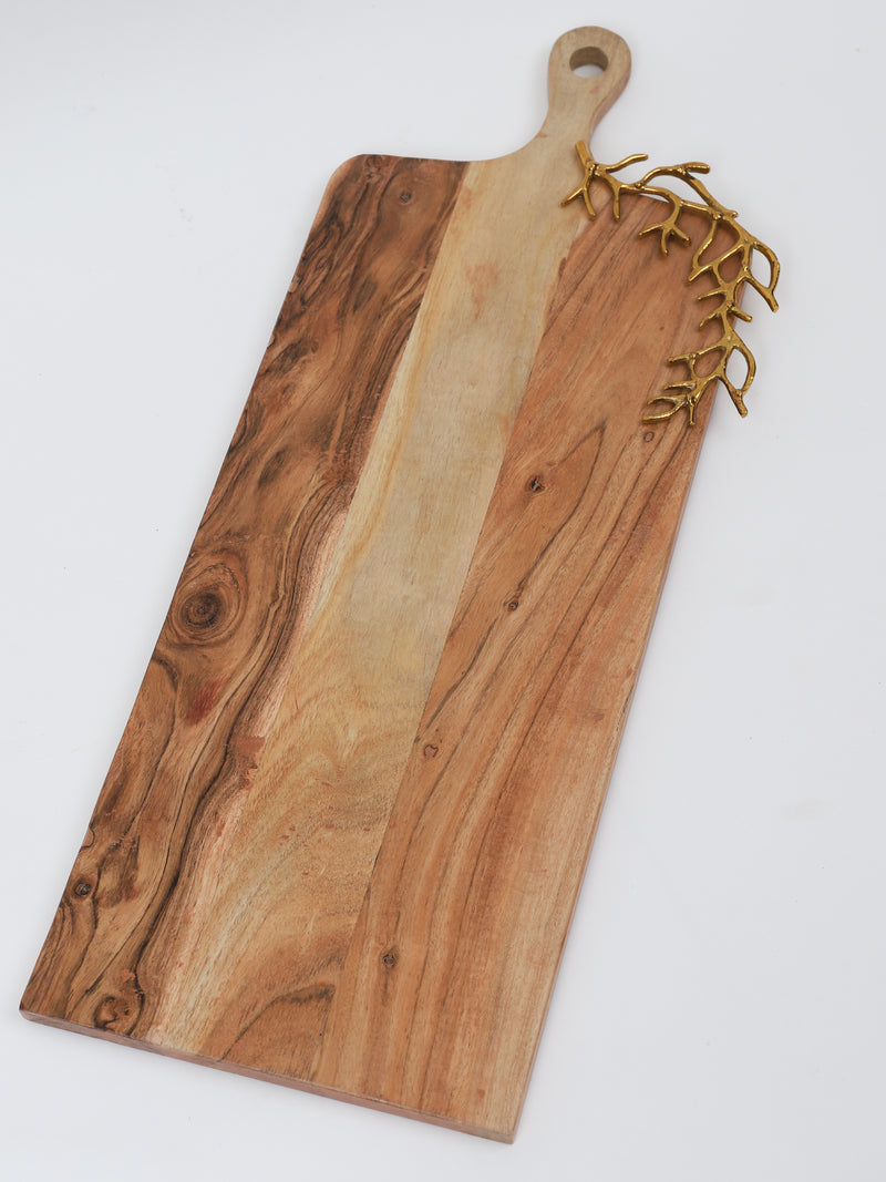Rectangular Wood Charcuterie Board with Textured Design "From Pops Of Color Home Collection"