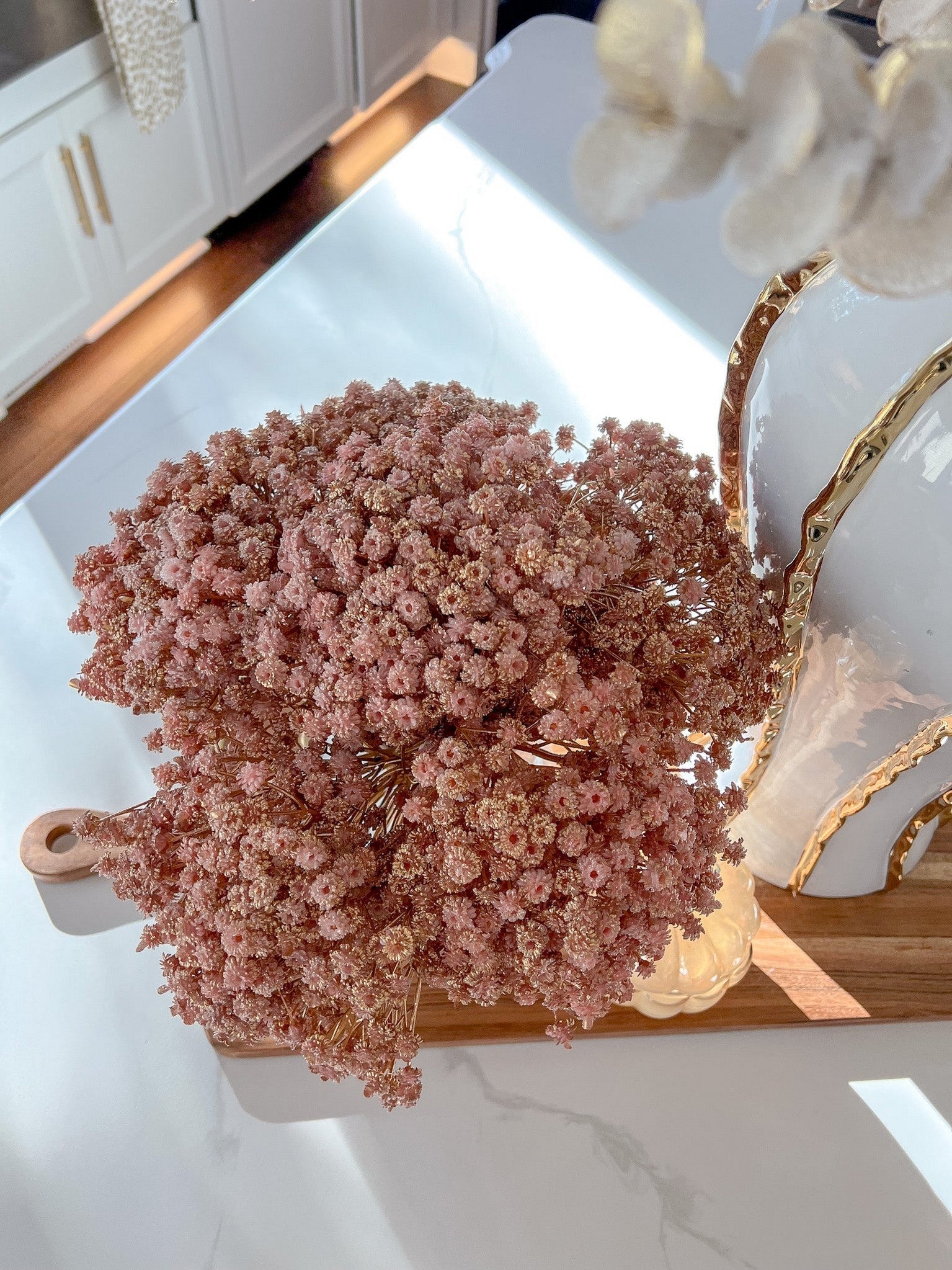 10" Gold Baby's Breath Bundles - Set of 2