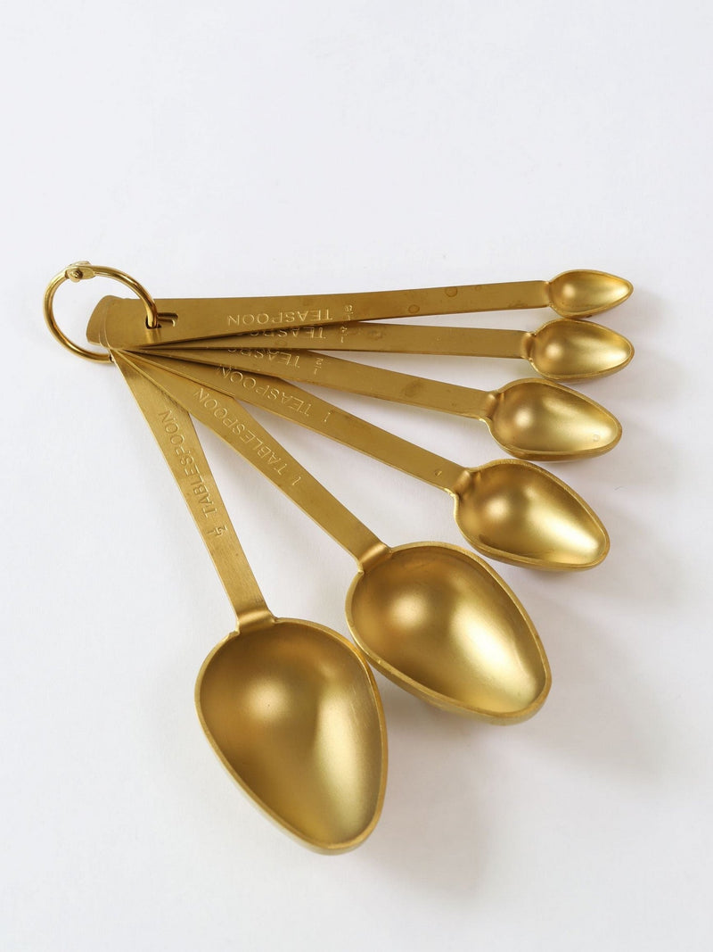 Gold Almond Shape Measuring Spoons-Inspire Me! Home Decor