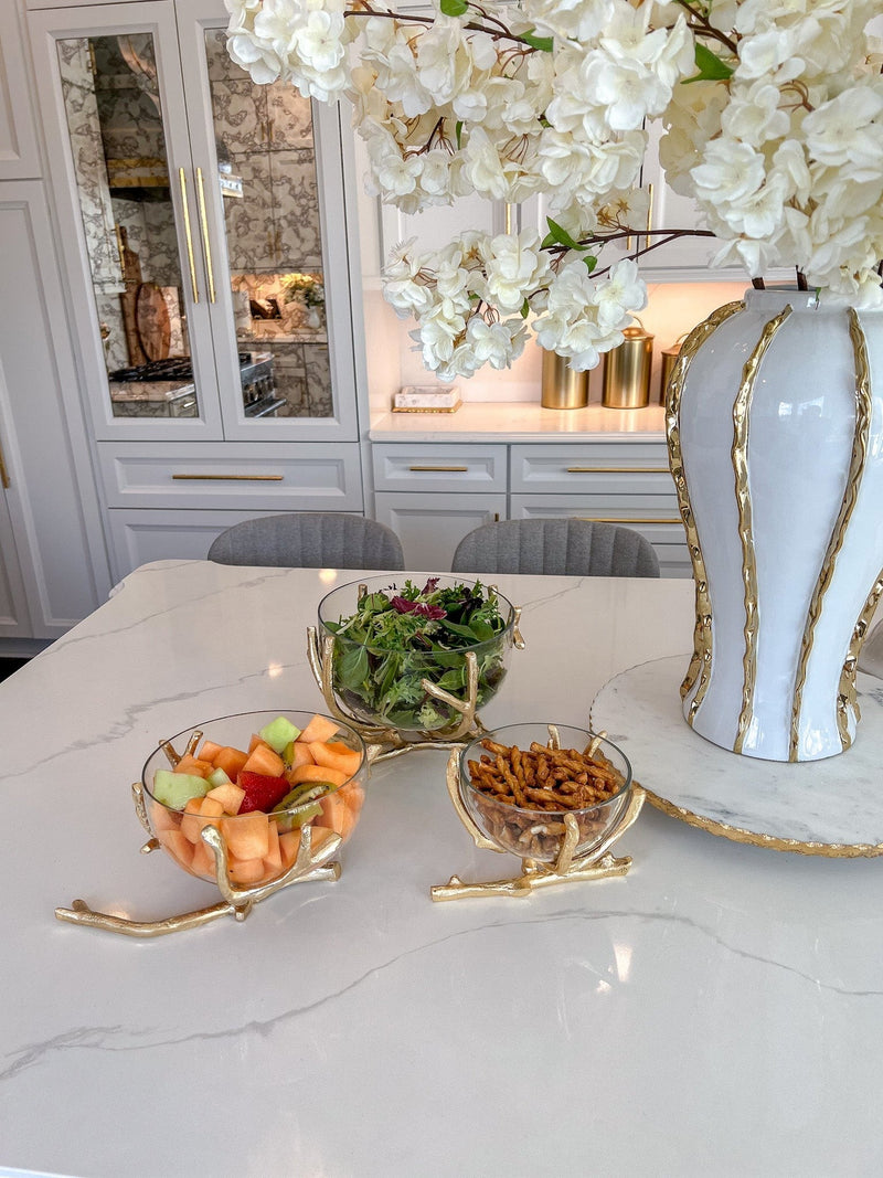 Bowls with Gold Branch Design (3 Sizes)