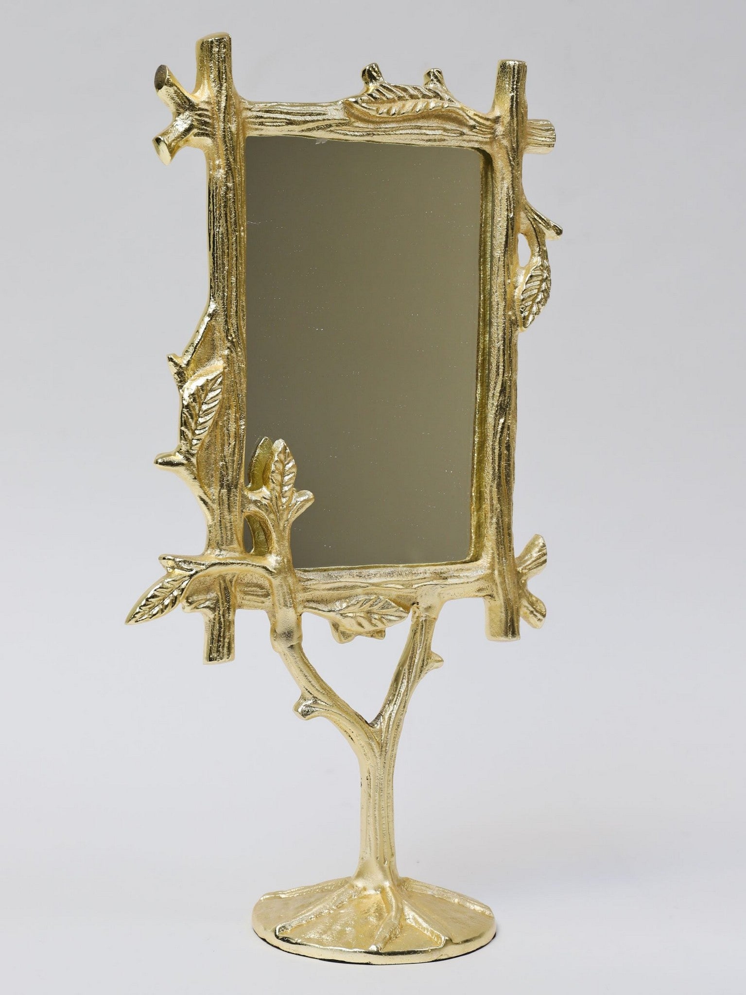 Gold Branch Design Table Mirror