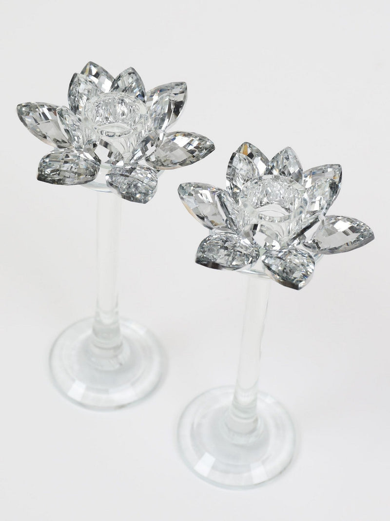 Glass Lotus Candle Holders (2 Sizes)