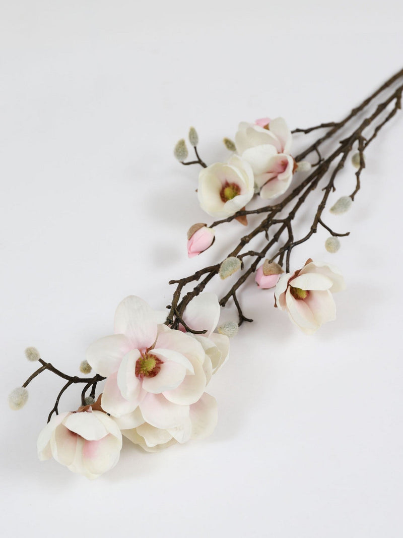 45" Cream Magnolia Branch Stem