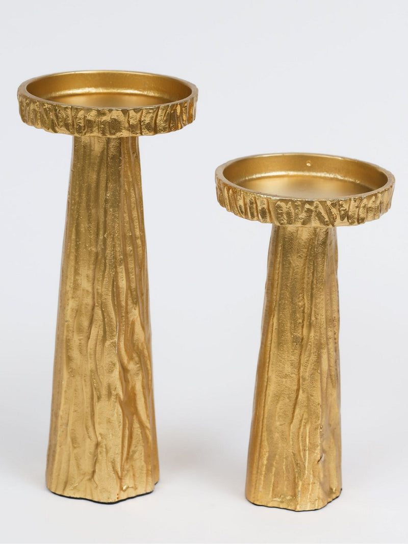 Gold Branch Pedestal Candle Holder (2 Sizes)-Inspire Me! Home Decor
