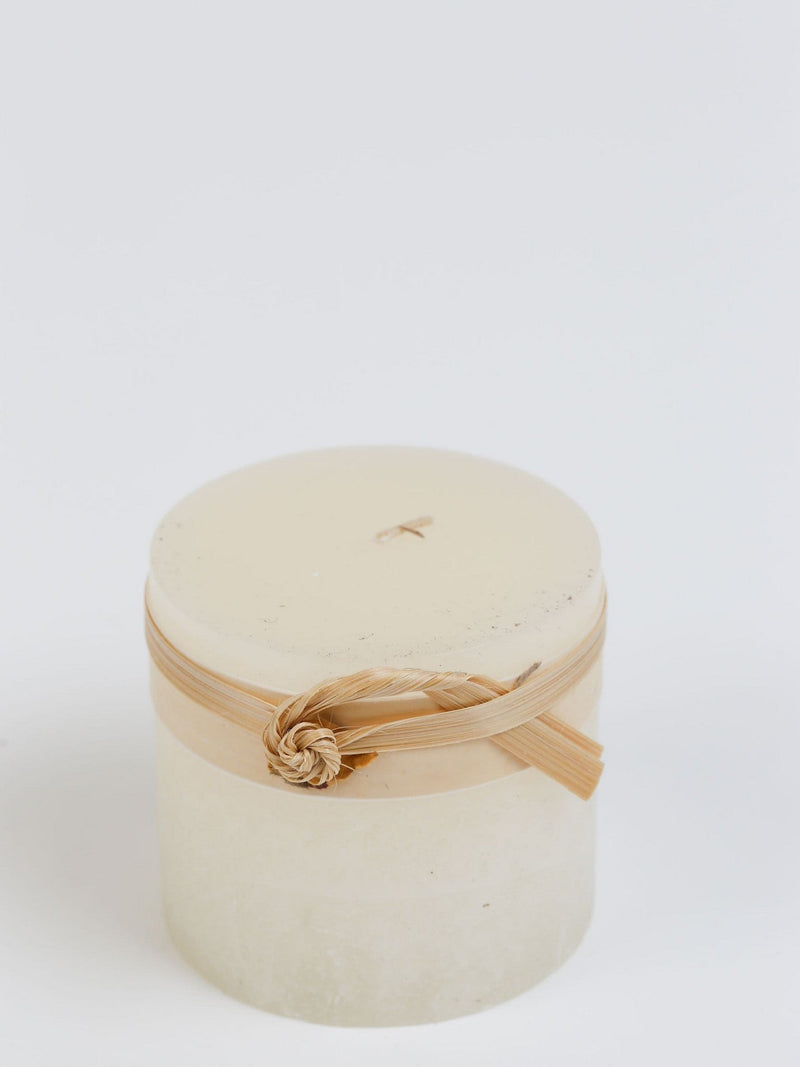 Cream Textured Pillar Candle (2 Sizes)-Inspire Me! Home Decor