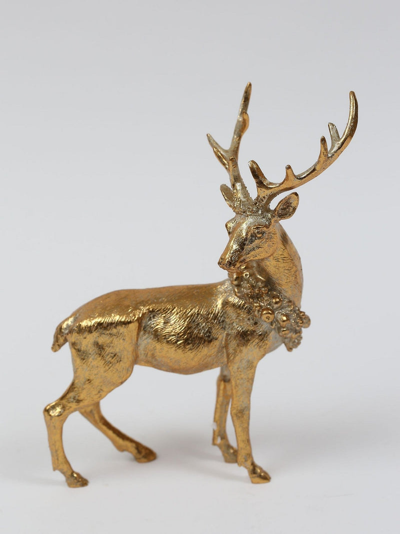 Gold Reindeer With Wreath-Inspire Me! Home Decor