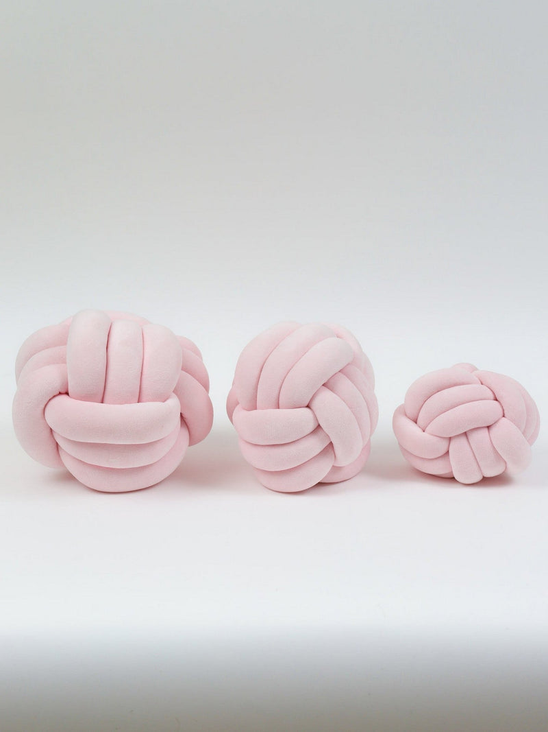 Soft Pink Velvet Knot Pillow (3 Sizes)