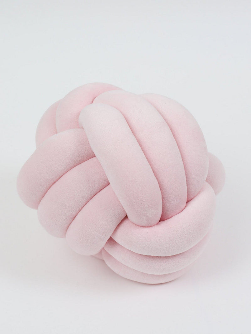 Soft Pink Velvet Knot Pillow (3 Sizes)