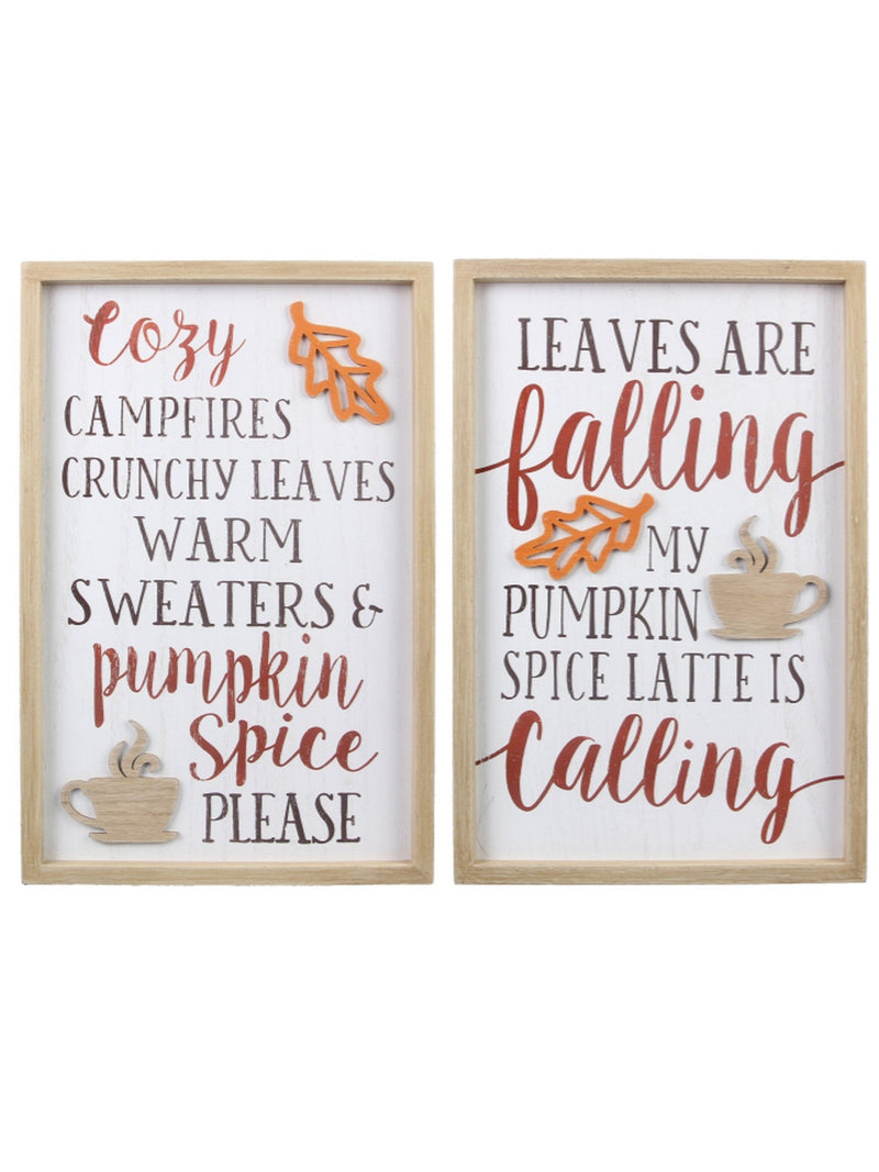 Fall Wall Decor Sign (2 Styles)-Inspire Me! Home Decor
