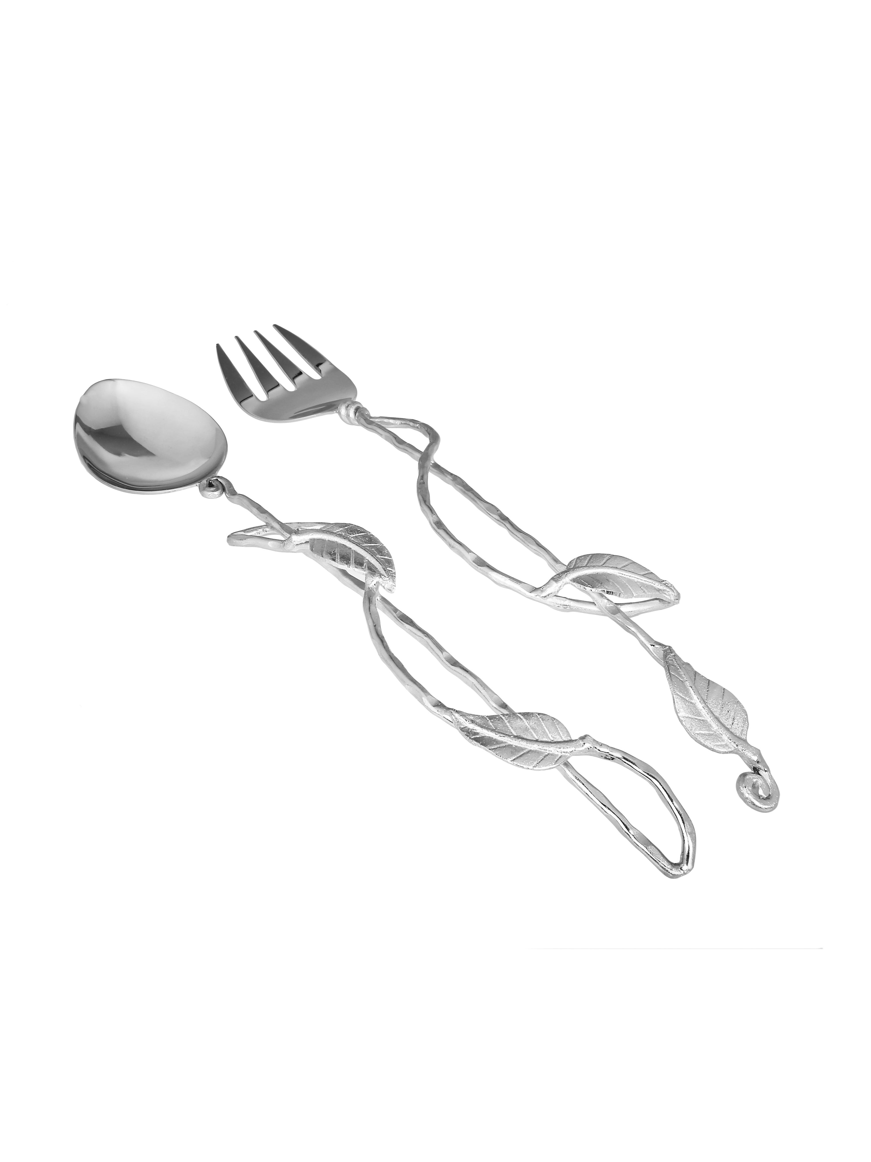 Silver Leaf Server Set-Inspire Me! Home Decor