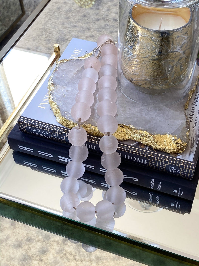 Soft Pink Glass Beads-Inspire Me! Home Decor