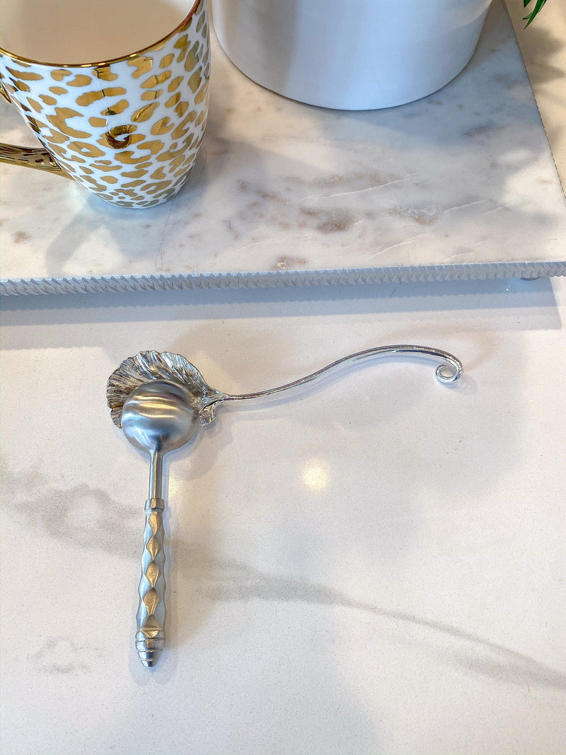 Silver Flower Petal Spoon Rest-Inspire Me! Home Decor