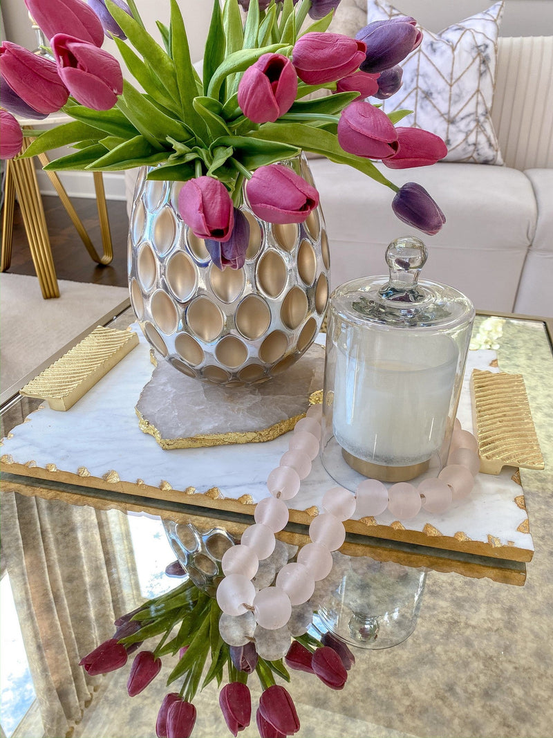 Soft Pink Glass Beads-Inspire Me! Home Decor
