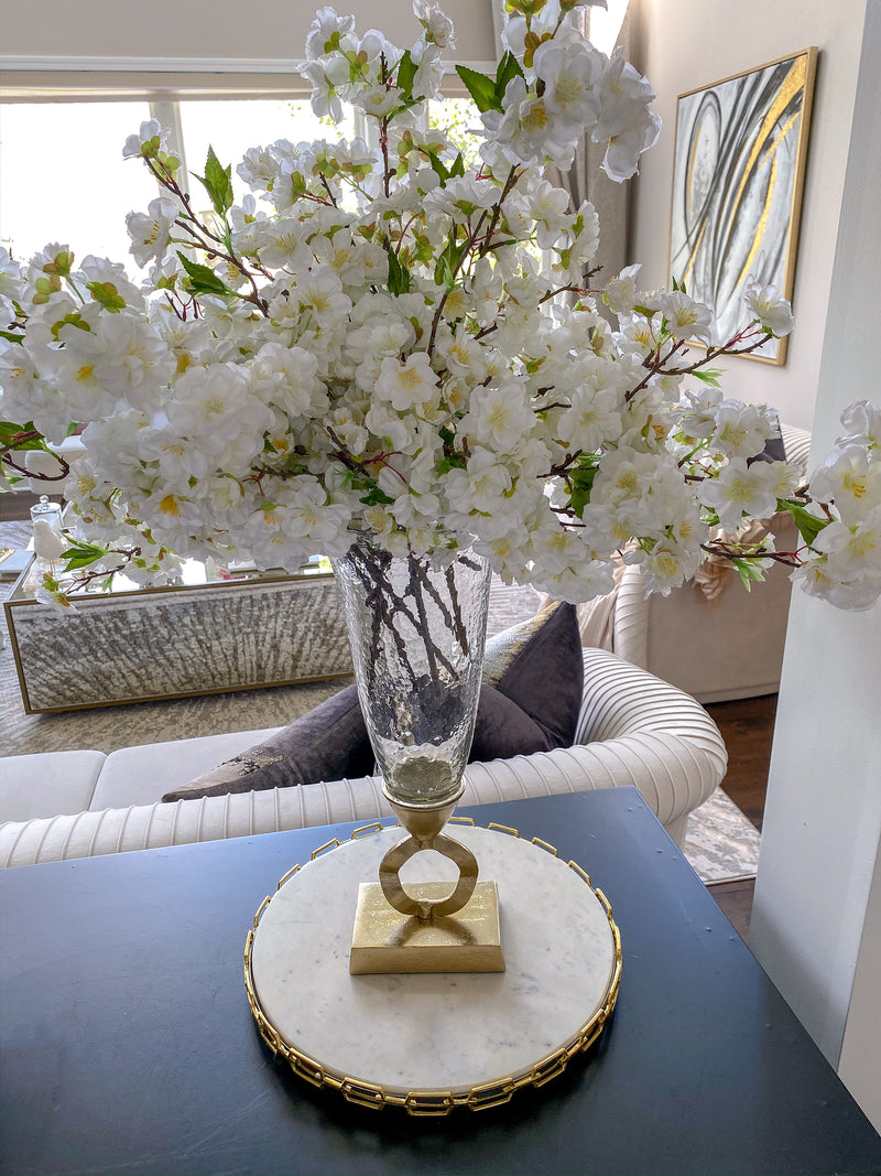 Open Circle Pedestal Vase-Inspire Me! Home Decor