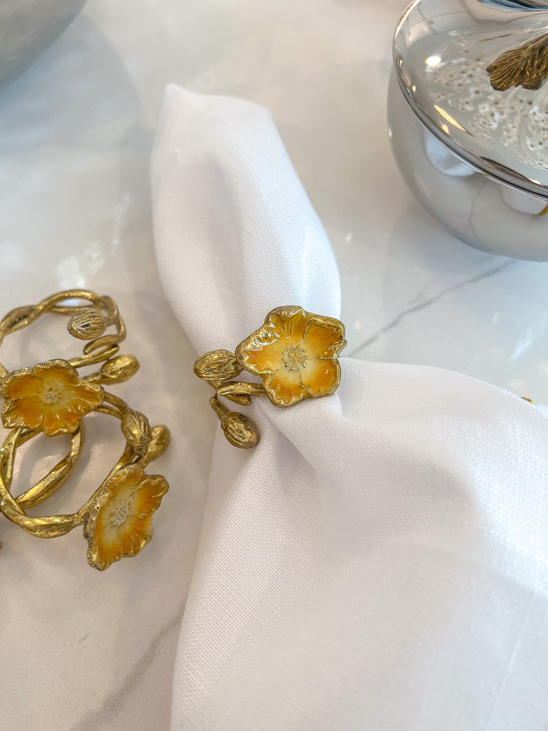 Set of 4 Napkin Rings from The Mia Collection