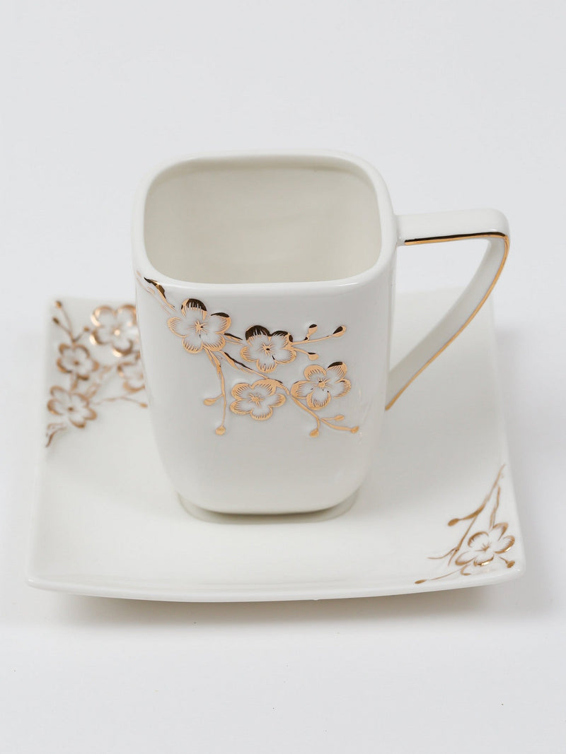 Tea Set with Gold Floral Design (3 Items Sold Separately)-Inspire Me! Home Decor
