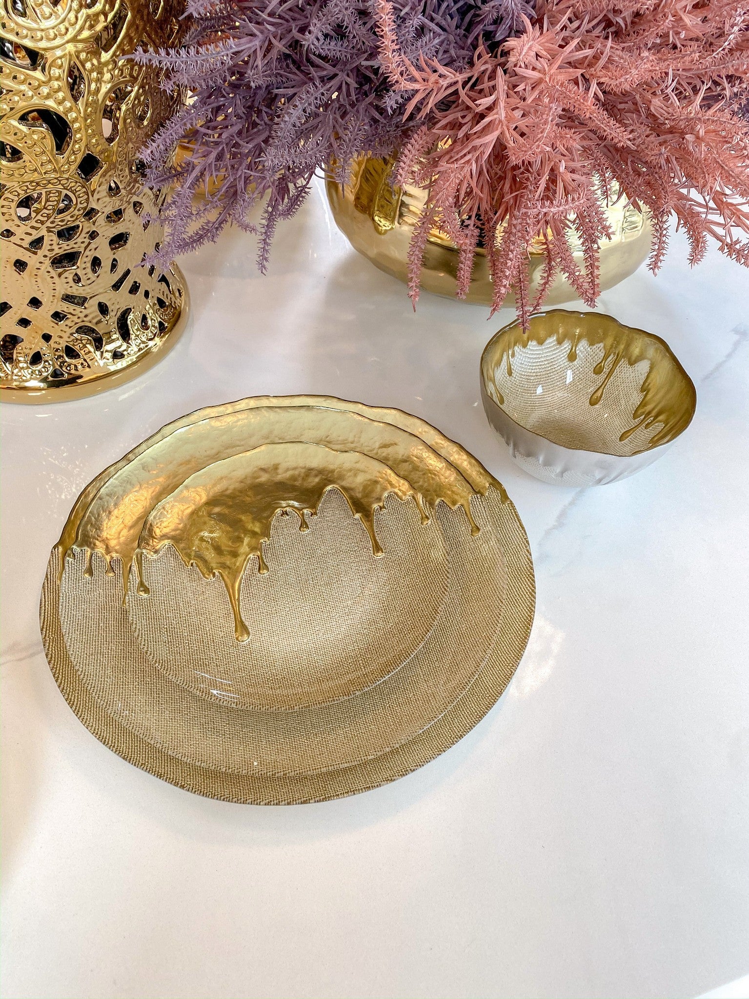 Gold Dipped Dinnerware Collection (Sold Separatley)-Inspire Me! Home Decor