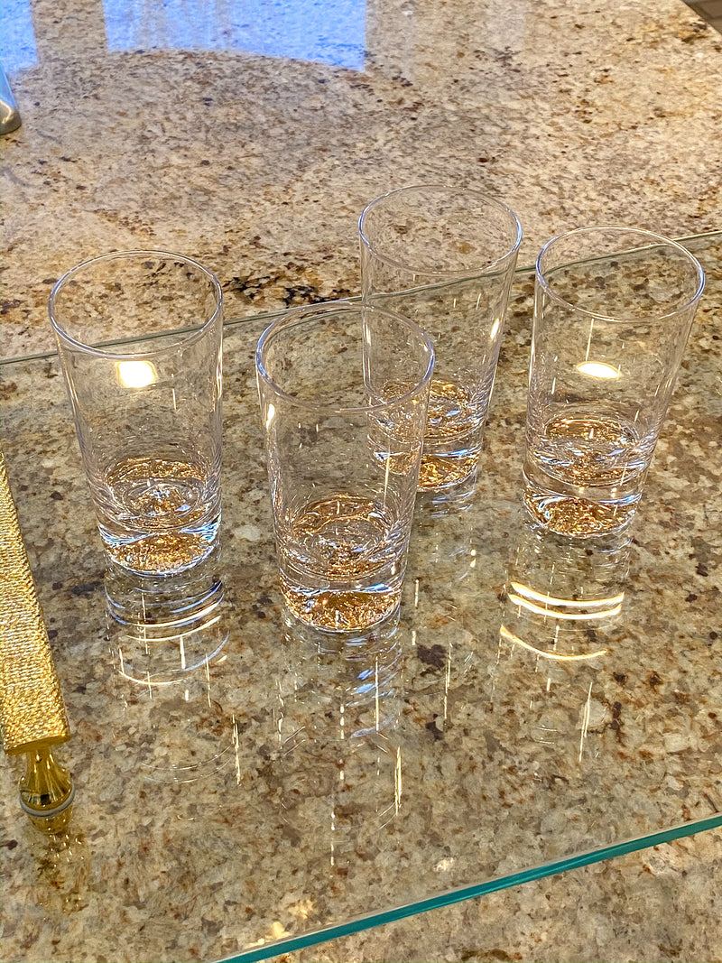 (Set of 4) Gold Base 4 oz Glasses-Inspire Me! Home Decor