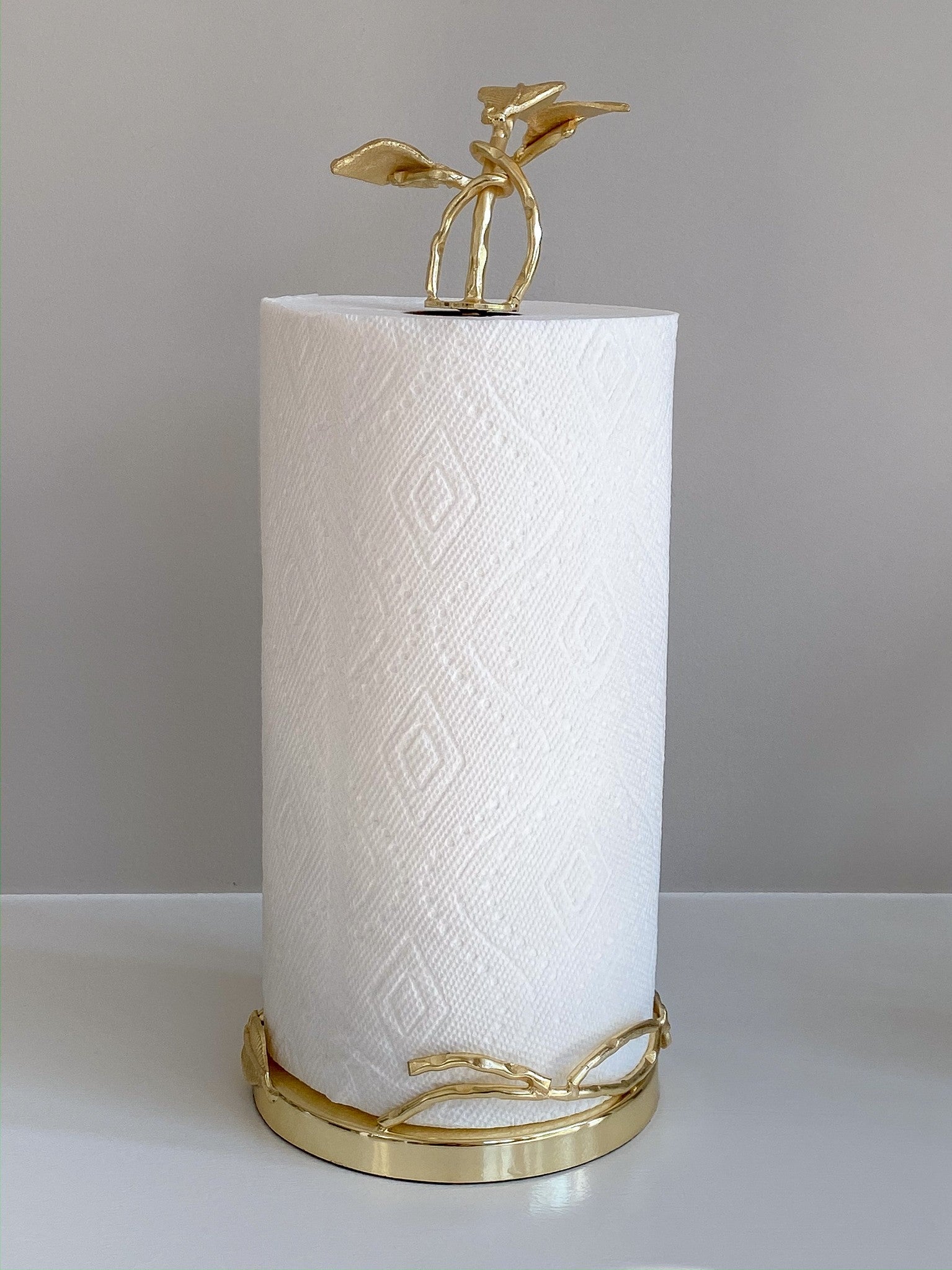 Gold Leaf Detailed Standard Paper Towel Holder-Inspire Me! Home Decor