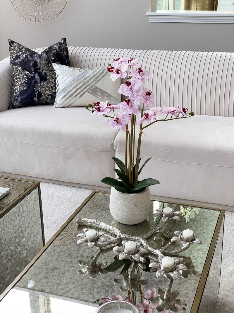 Pink Orchid Potted Faux Plant-Inspire Me! Home Decor