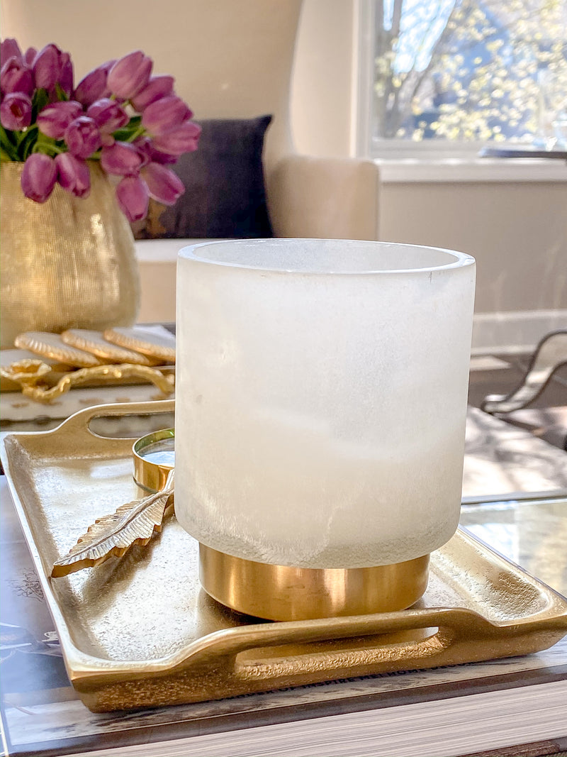 Scented Candle with Gold Detailing (2 Scents)-Inspire Me! Home Decor