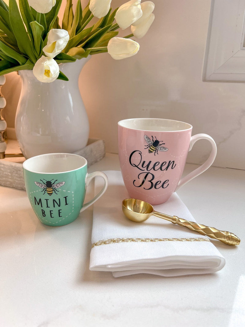 Queen Bee & Mini Bee Mug Set
