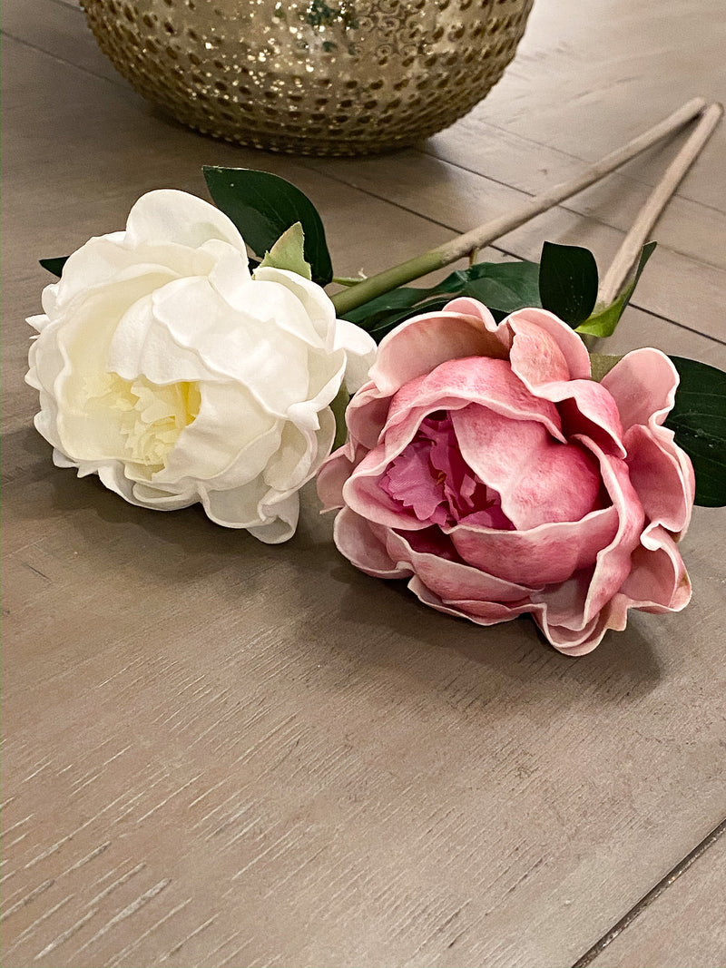 Real-Touch Peony Stem ( 2 Colors )-Inspire Me! Home Decor