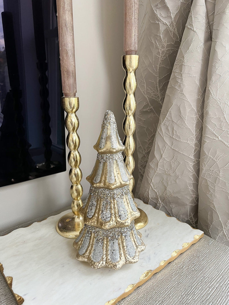 Mercury Glass Tree with Glitter (2 Sizes)-Inspire Me! Home Decor