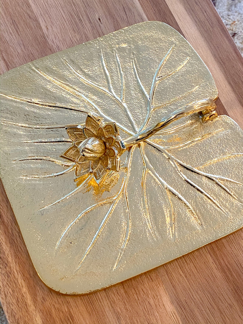 Gold Lotus Napkin Holder-Inspire Me! Home Decor