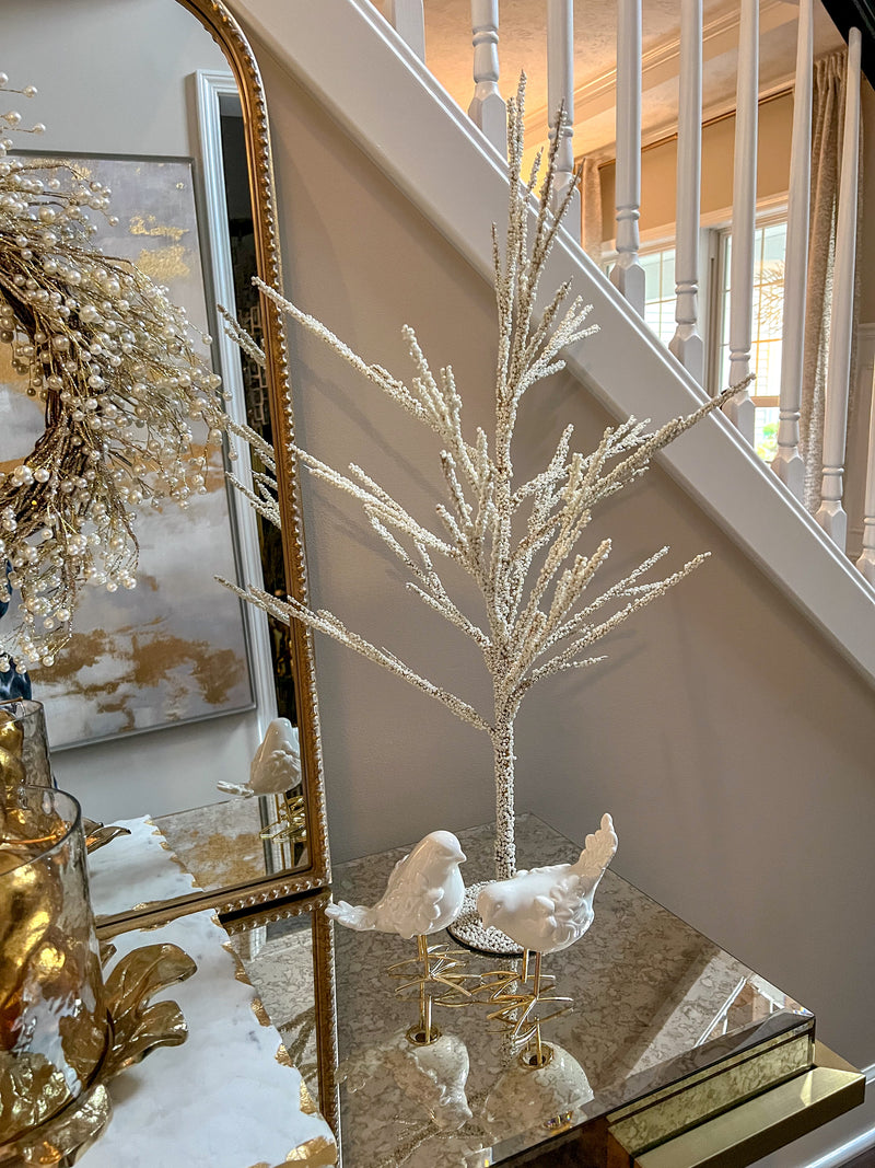 White Birds w/Gold Legs (3 Styles)-Inspire Me! Home Decor