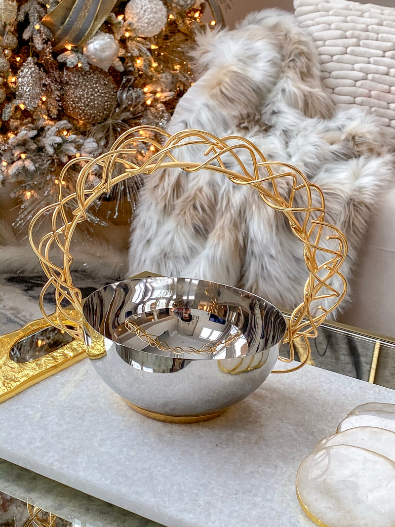 Basket With Removable Bowl-Inspire Me! Home Decor