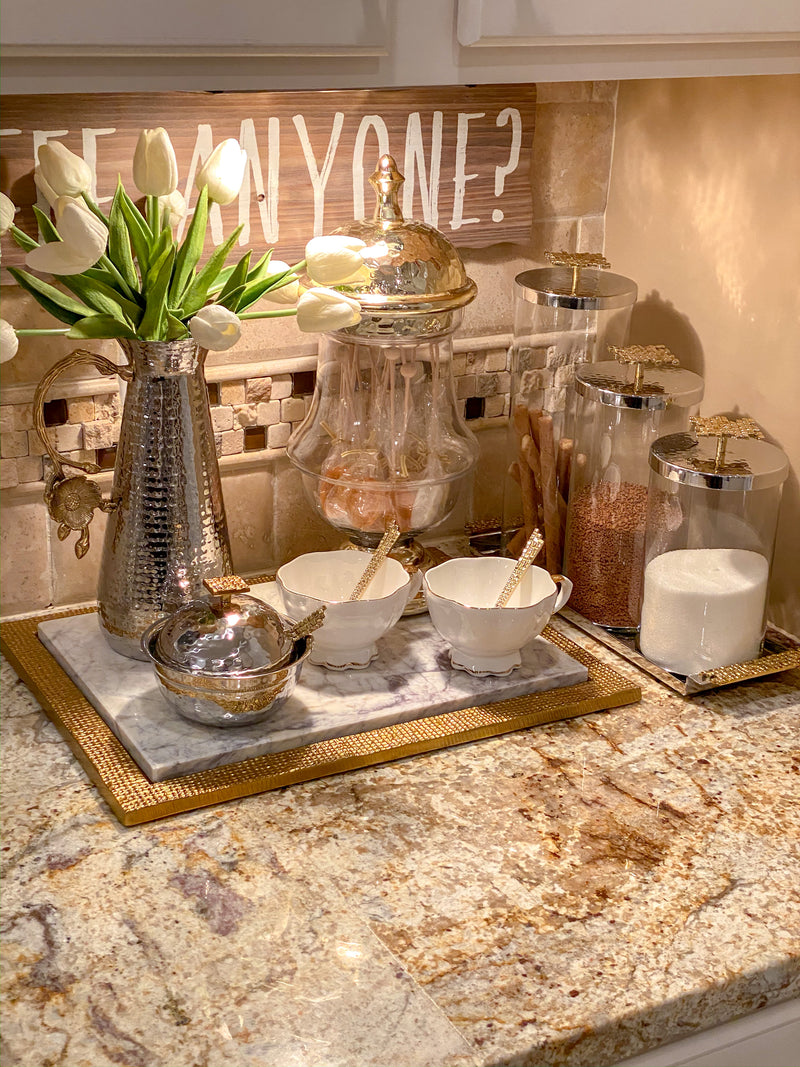 Sugar/Honey Dispenser with Mosaic Handle-Inspire Me! Home Decor