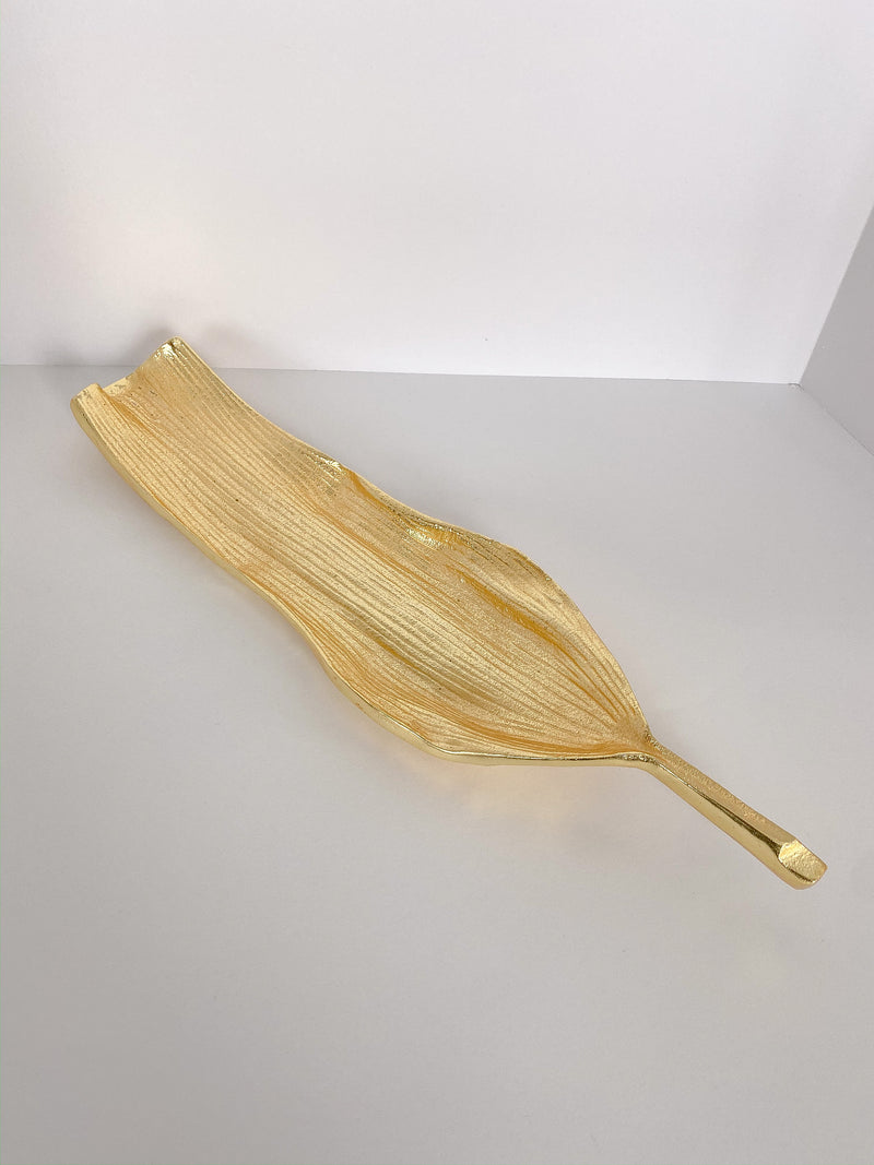 Long Gold Leaf Tray-Inspire Me! Home Decor