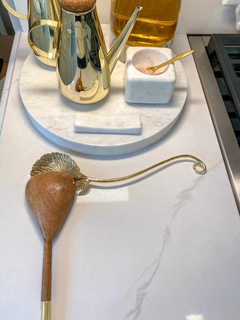 Gold Flower Petal Spoon Rest ( 2 Sizes )-Inspire Me! Home Decor