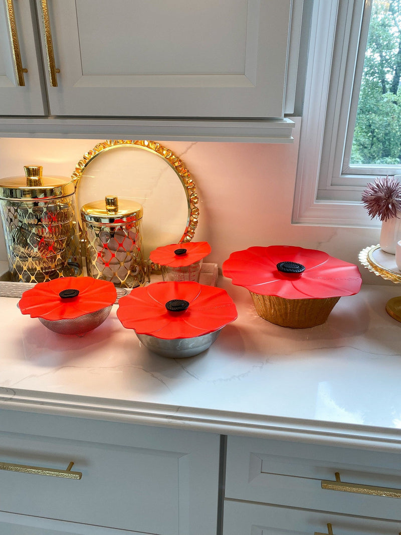 Silicone Poppy Flower Pot Lids (5 Sizes)-Inspire Me! Home Decor
