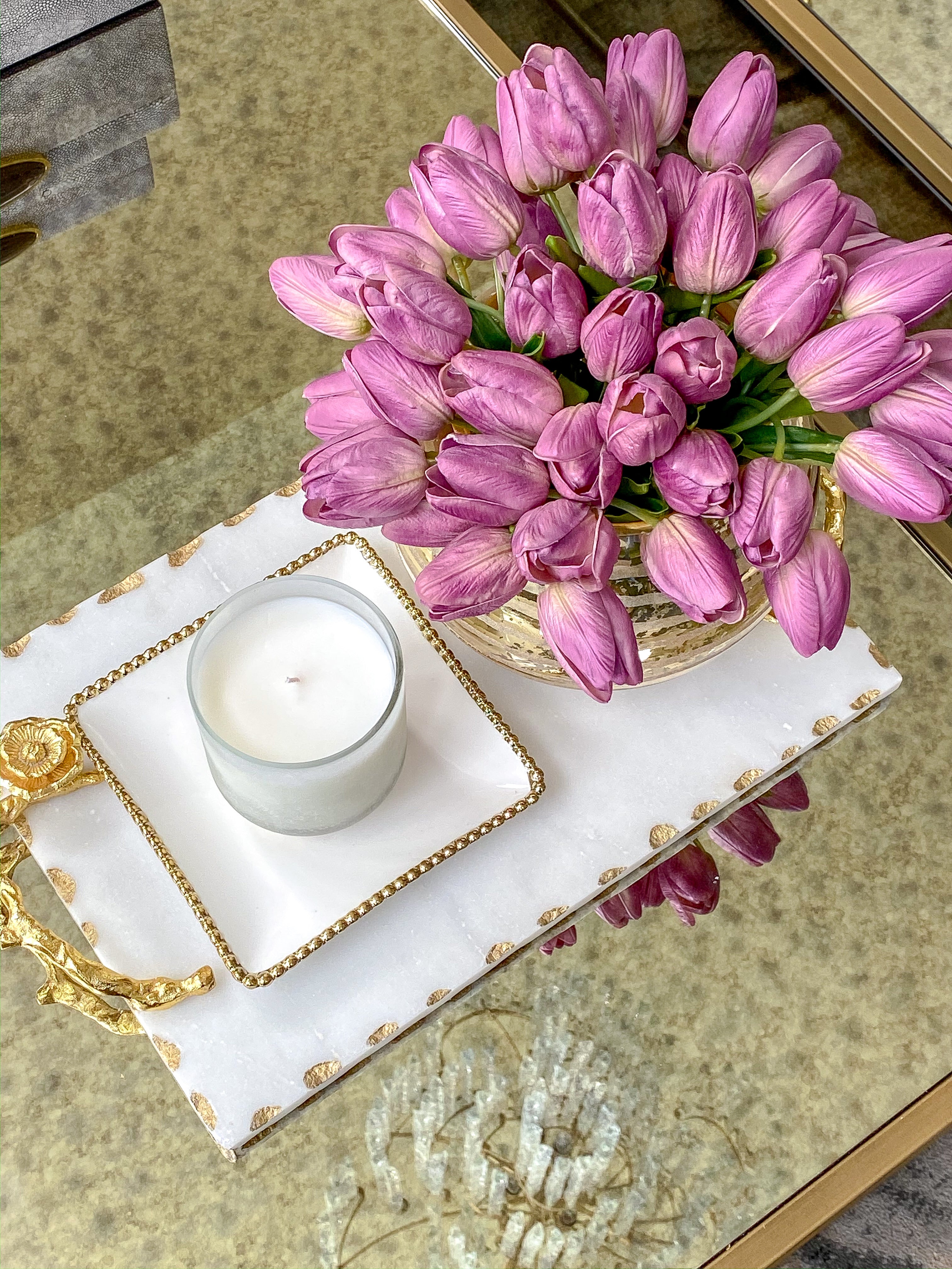 White Plate with Gold Beaded Edge-Inspire Me! Home Decor