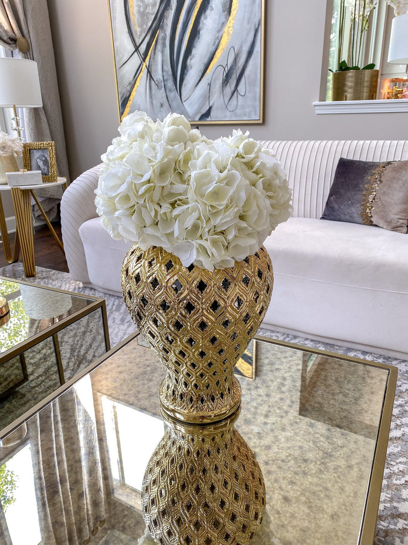 Ivory French Hydrangea Stem-Inspire Me! Home Decor