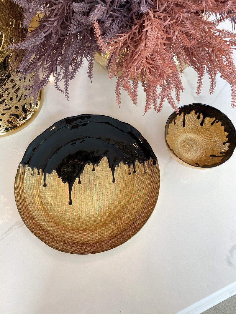 Black Dipped Gold Dinnerware Collection (Sold Separately)-Inspire Me! Home Decor