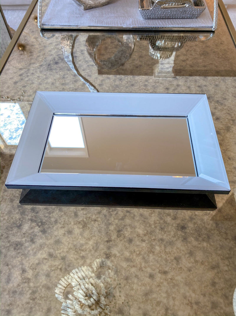 Bevelled Glass Mirror Tray-Inspire Me! Home Decor