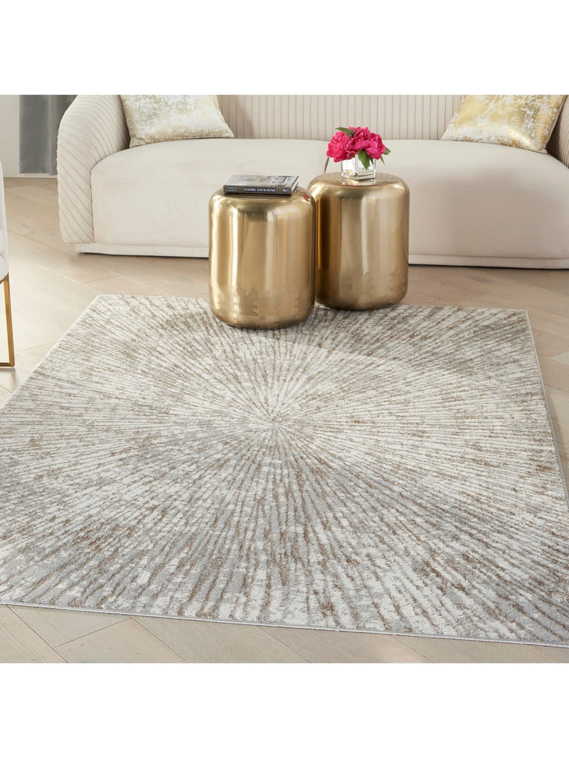 Metallic Abstract Area Rug Style 1 - Grey/Mocha (4 sizes)-Inspire Me! Home Decor