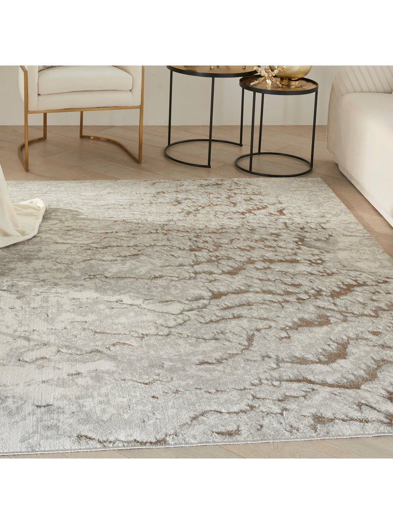 Metallic Abstract Area Rug Style 2 - Grey/Mocha (4 sizes)-Inspire Me! Home Decor