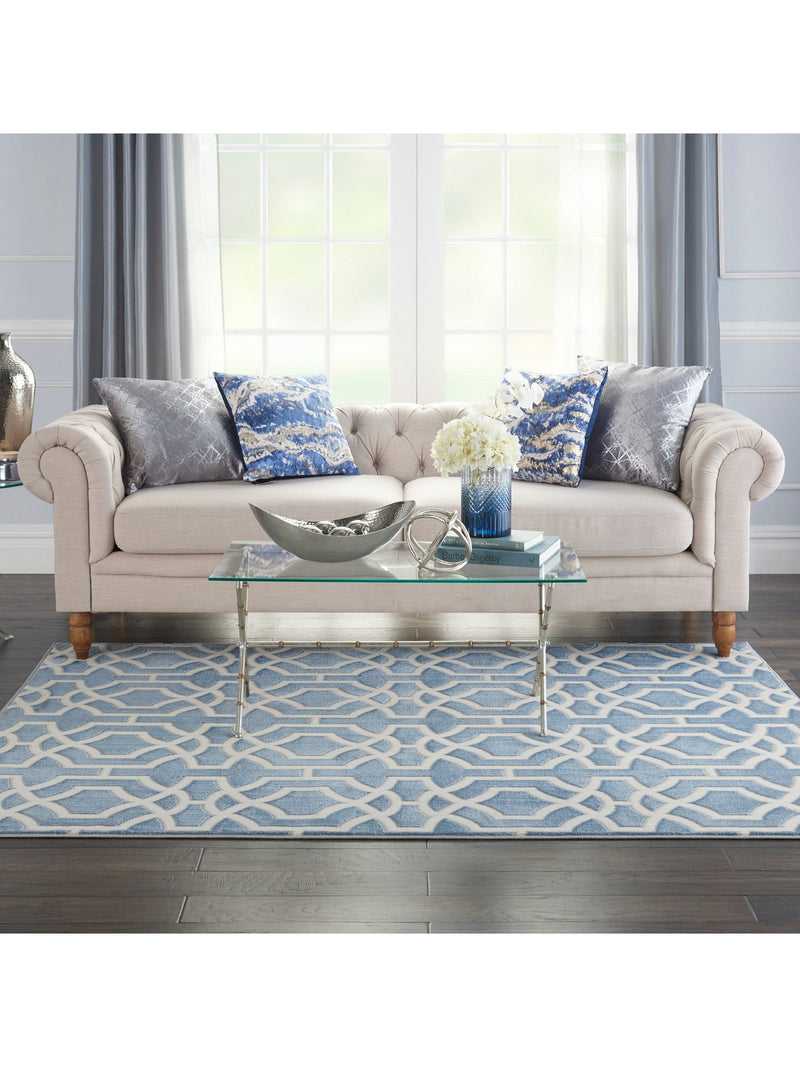 Joli Area Rug - Blue/White (3 sizes)-Inspire Me! Home Decor